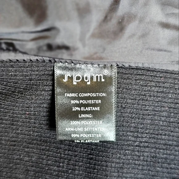 NEW SPYM Sleek Black Faux Suede Moto Stretchy Jacket Ribbed Sides & Sleeves - Picture 9 of 12